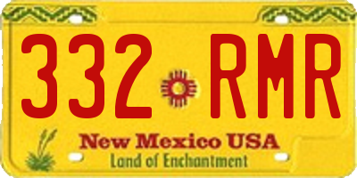 NM license plate 332RMR