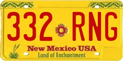 NM license plate 332RNG
