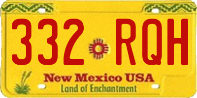 NM license plate 332RQH