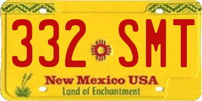 NM license plate 332SMT