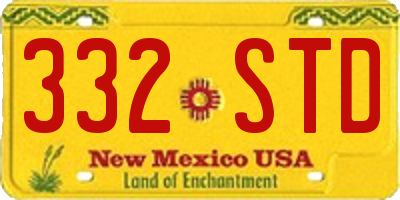 NM license plate 332STD
