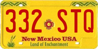 NM license plate 332STQ
