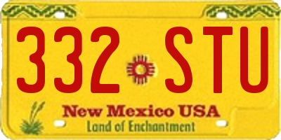 NM license plate 332STU