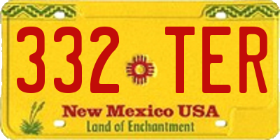 NM license plate 332TER