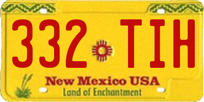 NM license plate 332TIH