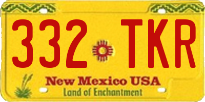 NM license plate 332TKR