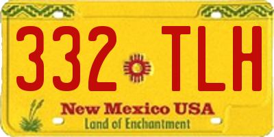 NM license plate 332TLH