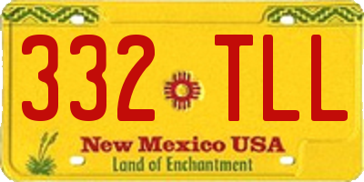 NM license plate 332TLL