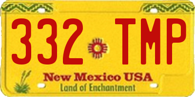 NM license plate 332TMP