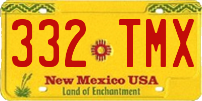 NM license plate 332TMX
