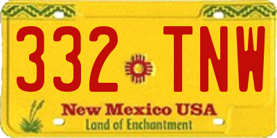 NM license plate 332TNW