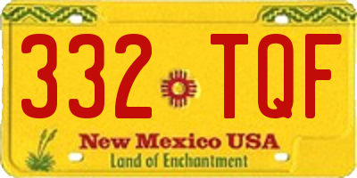 NM license plate 332TQF