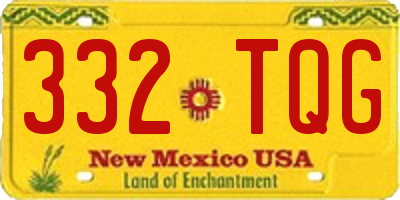 NM license plate 332TQG