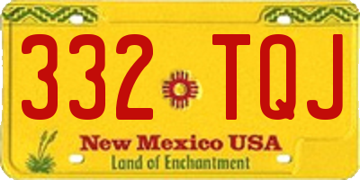 NM license plate 332TQJ