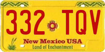 NM license plate 332TQV