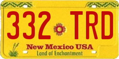 NM license plate 332TRD