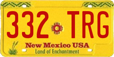 NM license plate 332TRG