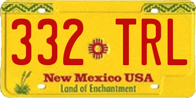 NM license plate 332TRL