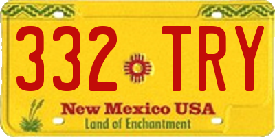 NM license plate 332TRY