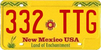 NM license plate 332TTG