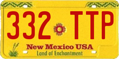 NM license plate 332TTP