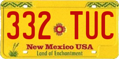 NM license plate 332TUC