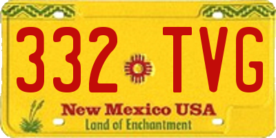 NM license plate 332TVG