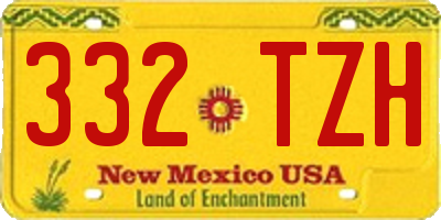 NM license plate 332TZH