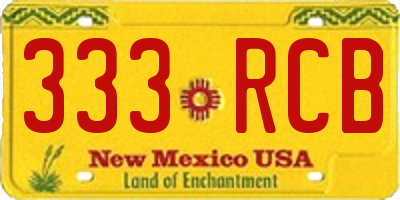 NM license plate 333RCB