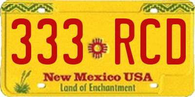 NM license plate 333RCD