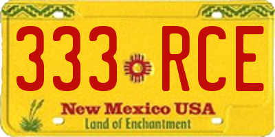 NM license plate 333RCE
