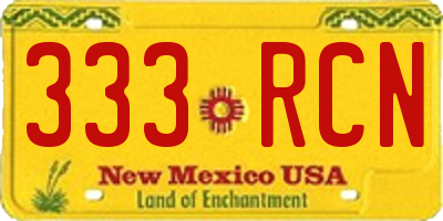NM license plate 333RCN