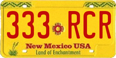 NM license plate 333RCR
