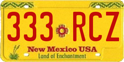 NM license plate 333RCZ