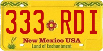 NM license plate 333RDI