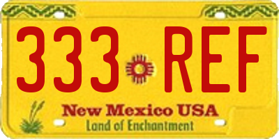 NM license plate 333REF