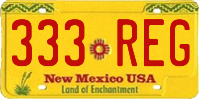 NM license plate 333REG