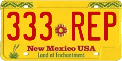 NM license plate 333REP
