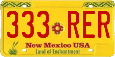 NM license plate 333RER