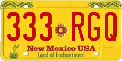 NM license plate 333RGQ