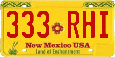 NM license plate 333RHI