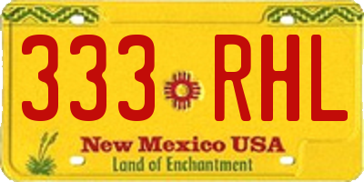 NM license plate 333RHL
