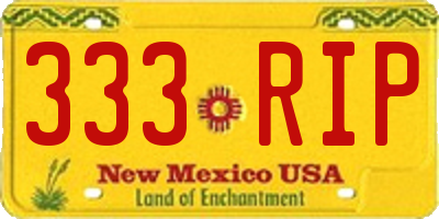 NM license plate 333RIP
