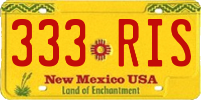 NM license plate 333RIS