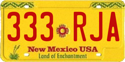 NM license plate 333RJA