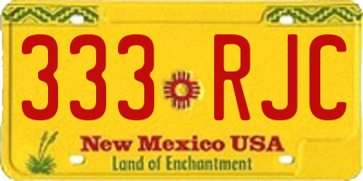NM license plate 333RJC