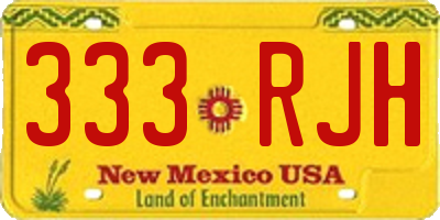 NM license plate 333RJH