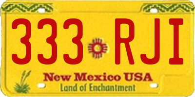 NM license plate 333RJI