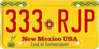NM license plate 333RJP