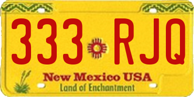 NM license plate 333RJQ